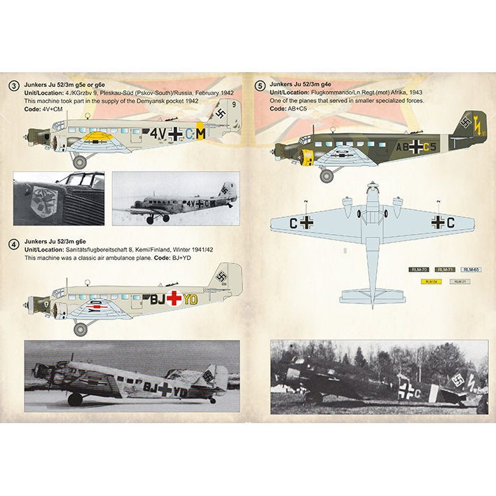 Print Scale 72-299 Decal Junkers Ju 52 Part 3 Scale 1:72 for Aircraft Plastic model kit