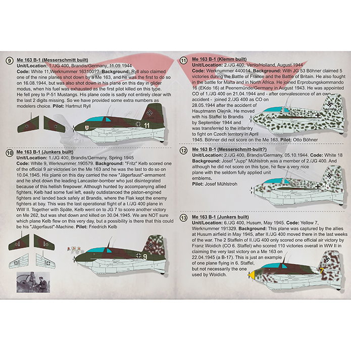 Print Scale 72-303 Decal Messerschmitt Me.163 Komet Scale 1:72 for Aircraft Plastic model kit