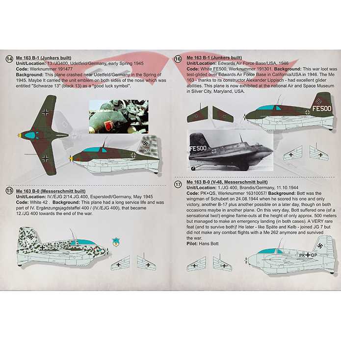 Print Scale 72-303 Decal Messerschmitt Me.163 Komet Scale 1:72 for Aircraft Plastic model kit