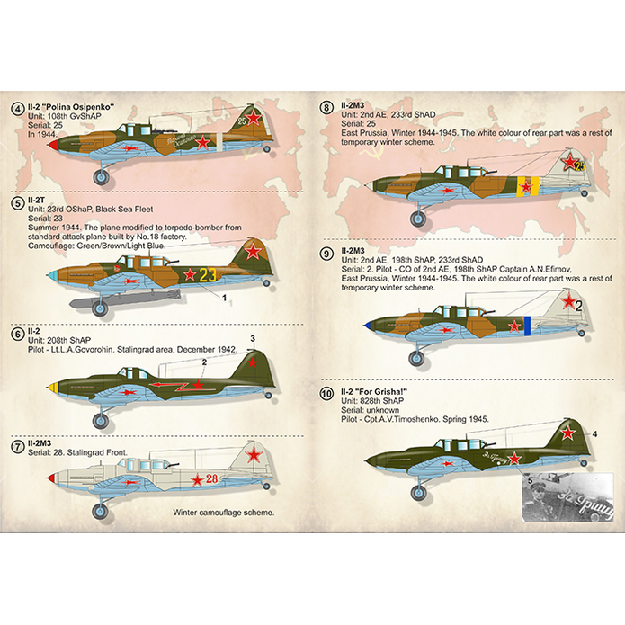 Print Scale 72-306 Decal Ilyushin Il-2 Scale 1:72 for Aircraft Plastic model kit