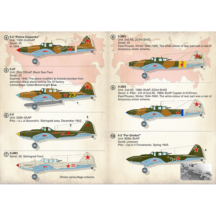 Print Scale 72-306 Decal Ilyushin Il-2 Scale 1:72 for Aircraft Plastic model kit