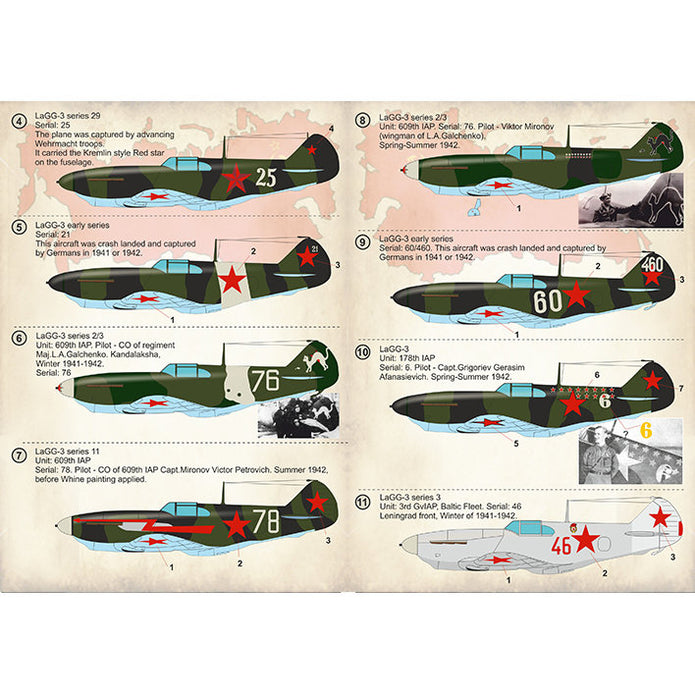 Print Scale 72-309 Decal LaGG-3 Scale 1:72 for Aircraft Plastic model kit