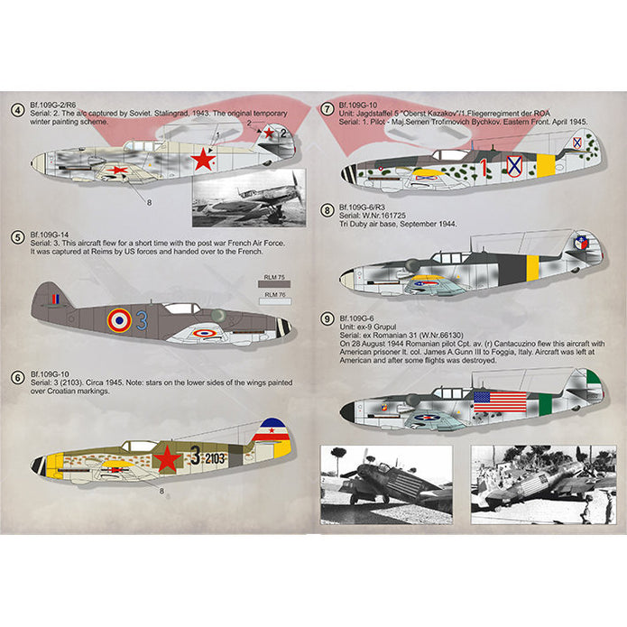 Print Scale 72-310 Decal Messerschmitt Bf 109 G Gustav (trophy version) Scale 1:72 for Aircraft Plastic model kit