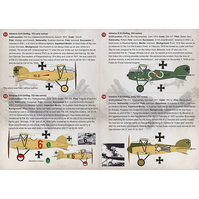 Print Scale 72-316 Decal Austro-Hungarian Aces Part 1 Albatros-Fighters Scale 1:72 for Aircraft Plastic model kit