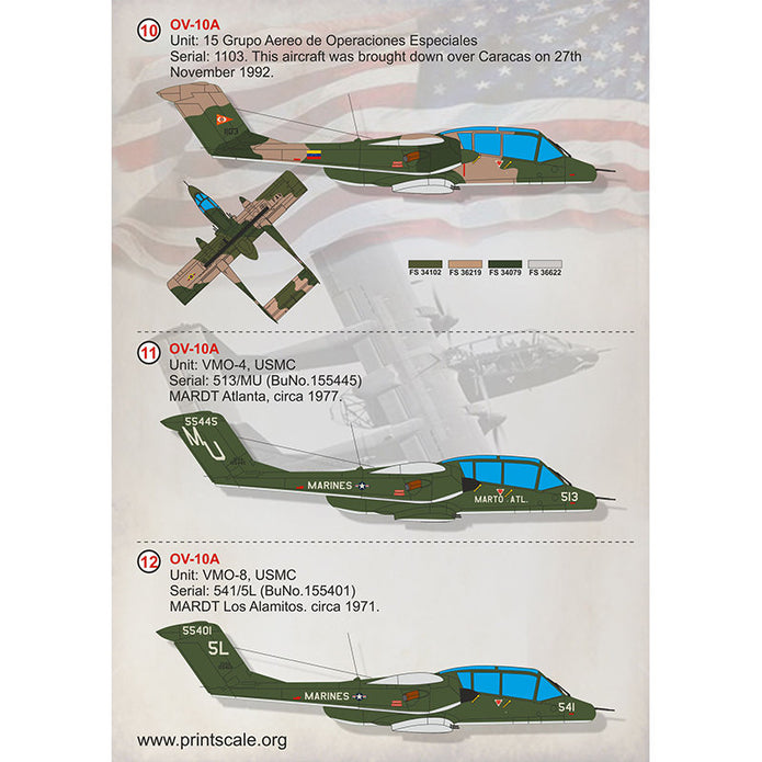 Print Scale 72-317 Decal North American OV-10 Bronco Scale 1:72 for Aircraft Plastic model kit