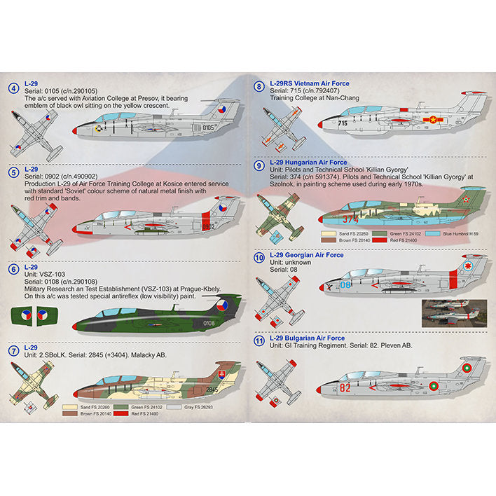 Print Scale 72-318 Decal Aero L-29 Delfin Scale 1:72 for Aircraft Plastic model kit