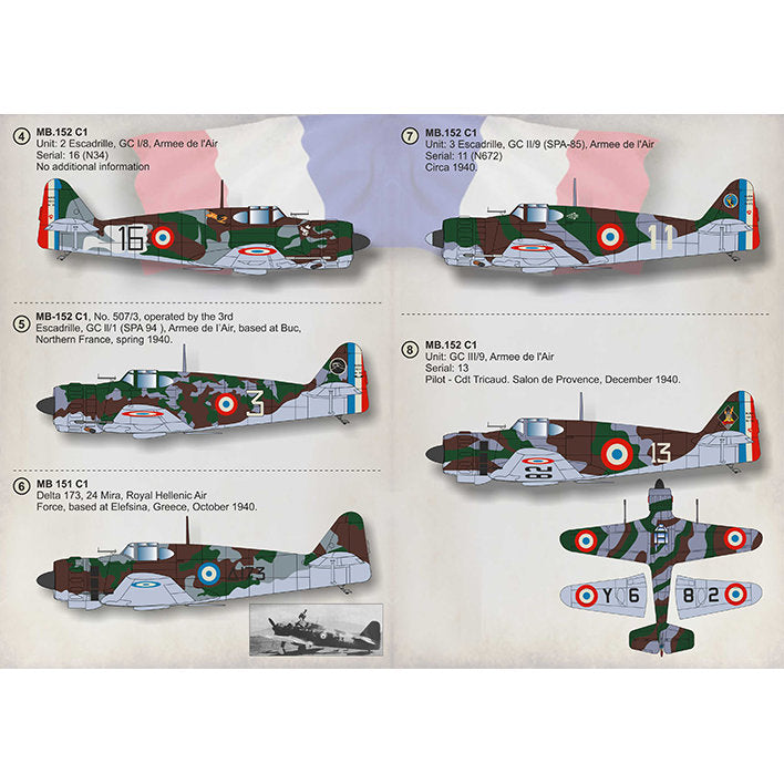 Print Scale 72-320 Decal Bloch MB.151-152 Scale 1:72 for Aircraft Plastic model kit