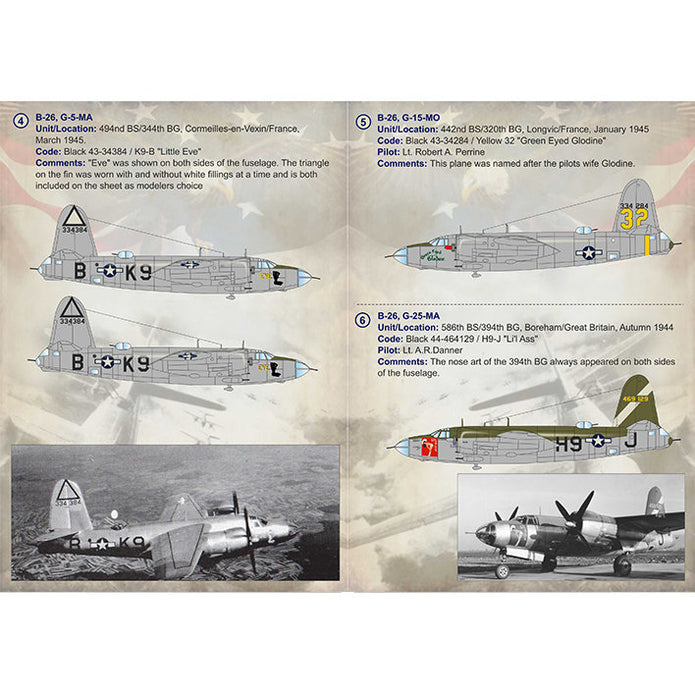 Print Scale 72-321 Decal 1:72 Martin Marauder B-26F/G In the complete set 1.5 sheets