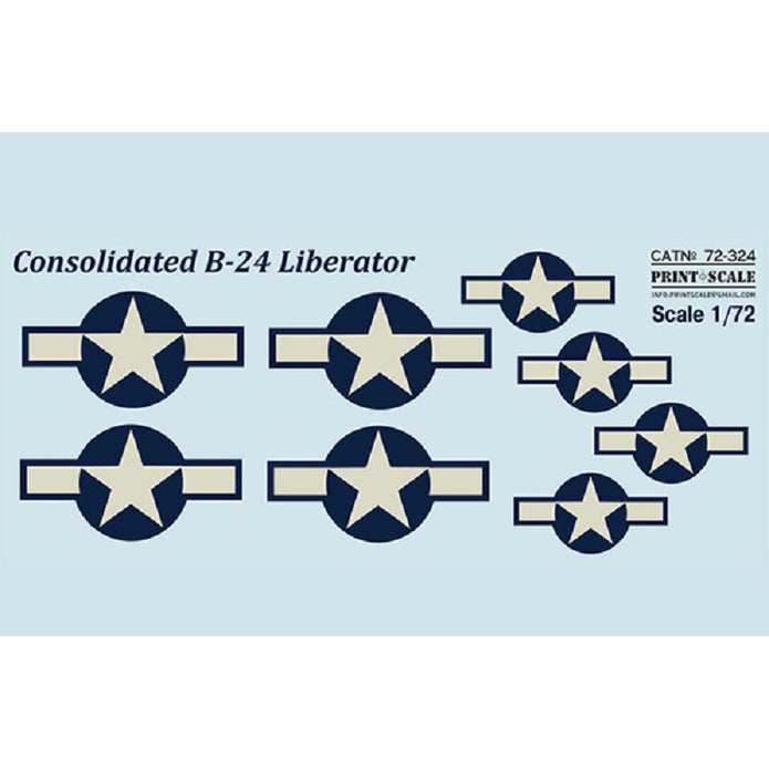 Print Scale 72-324 Decal B-24 Liberator Part 2 In the complete set 1.5 sheets Scale 1:72