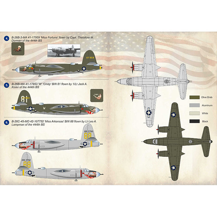 Print Scale 72-325 Decal Martin B-26 Marauder Part 1 Scale 1:72 for Aircraft Plastic model kit