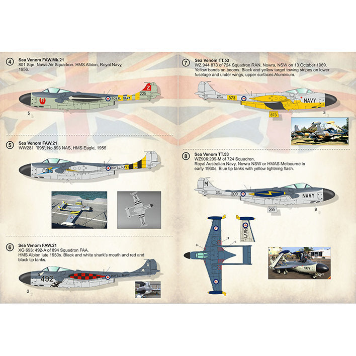 Print Scale 72-326 Decal De Havilland Sea Venom Scale 1:72 for Aircraft Plastic model kit