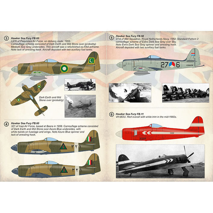 Print Scale 72-334 Decal Hawker Sea Fury Part 2 Scale 1:72 for Aircraft Plastic model kit