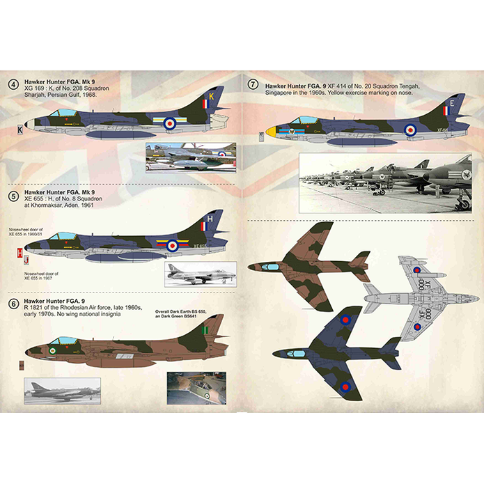 Print Scale 72-336 Decal Hawker Hunter FGA.9 Scale 1:72 for Aircraft Plastic model kit