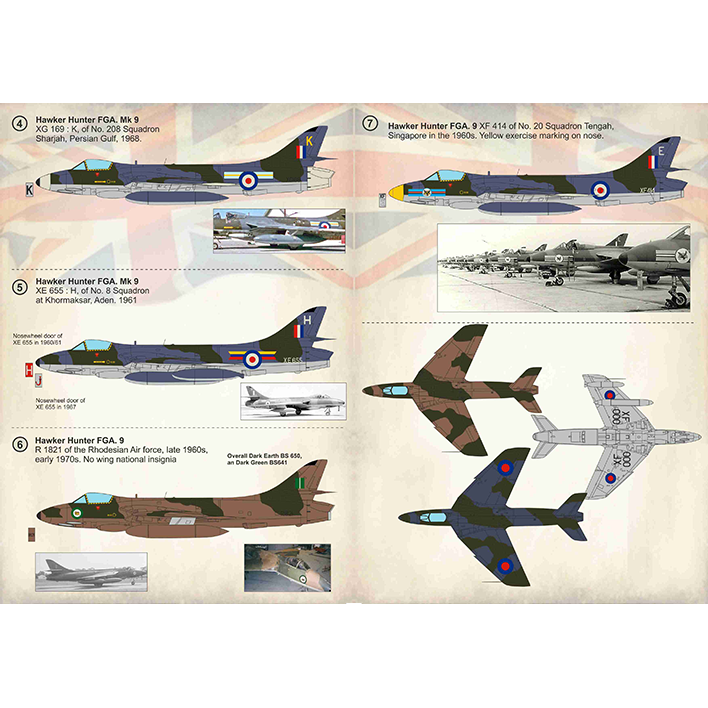 Print Scale 72-336 Decal Hawker Hunter FGA.9 Scale 1:72 for Aircraft Plastic model kit