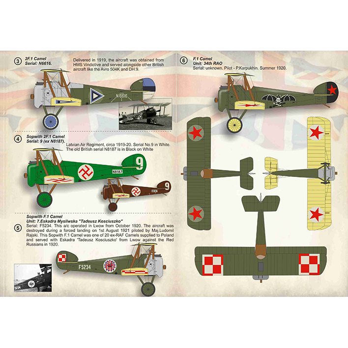 Print Scale 72-342 Decal Sopwich Camel Part 2 Scale 1:72 for Aircraft Plastic model kit