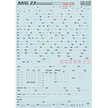 Print Scale 72-349 Decal 1:72 MiG-23 technical stensils In the complete set 1.5 sheets
