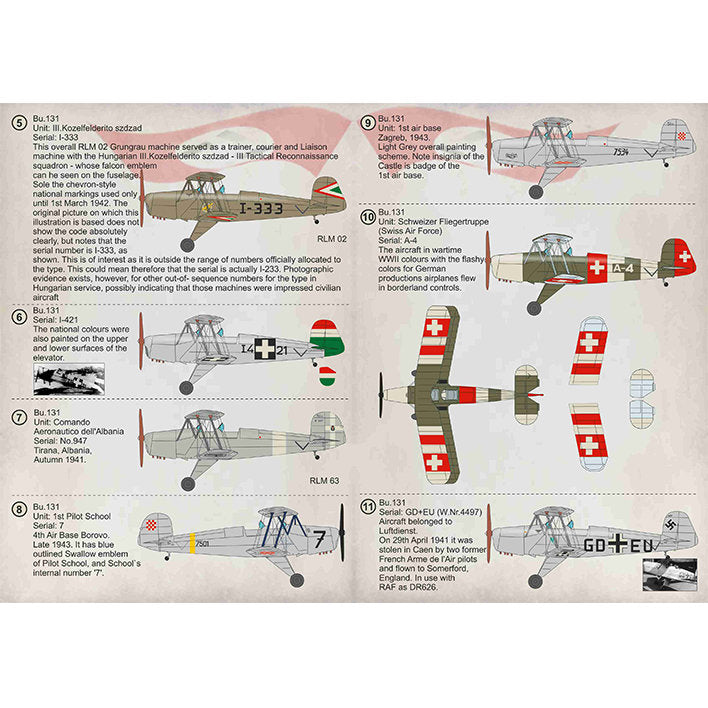 Print Scale 72-350 Decal Bucker Bu.131 Jungmann Scale 1:72 for Aircraft Plastic model kit