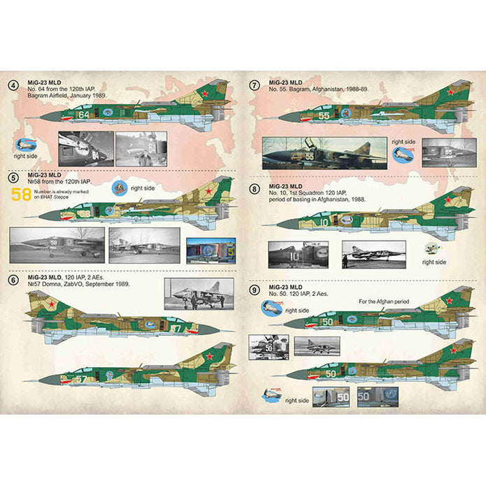 Print Scale 72-355 Decal Mikoyan-Gurevich MiG-23 Scale 1:72 for Aircraft Plastic model kit