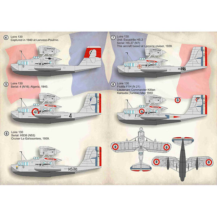 Print Scale 72-358 Decal Loire 130 Scale 1:72 for Aircraft Plastic model kit
