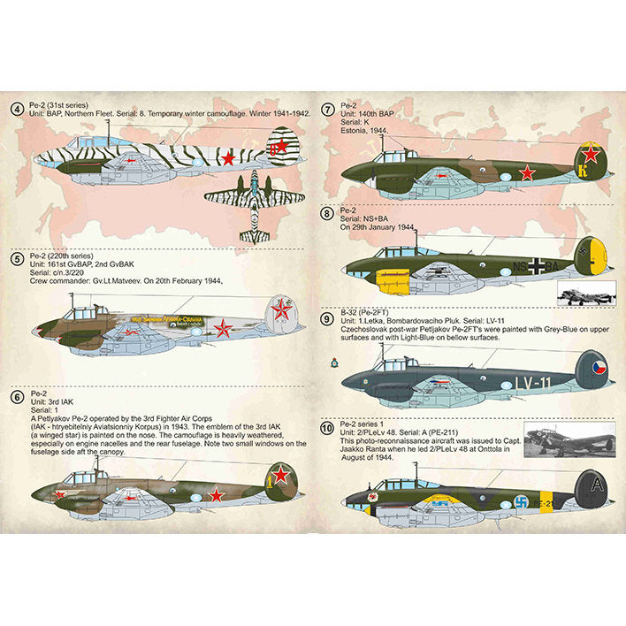 Print Scale 72-361 Decal Petlyakov Pe-2 Scale 1:72 for Aircraft Plastic model kit