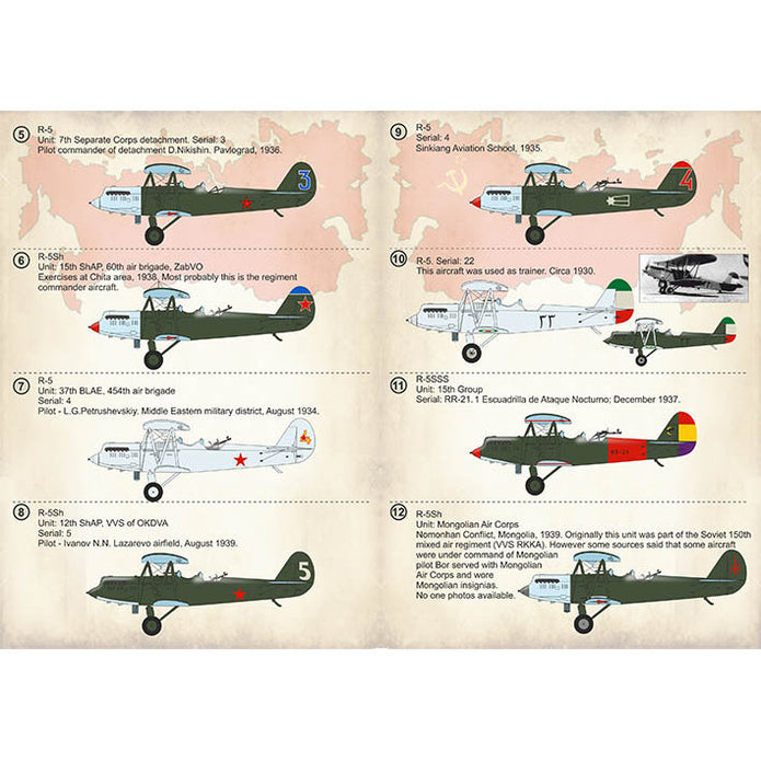 Print Scale 72-362 Decal Polikarpov R-5 Scale 1:72 for Aircraft Plastic model kit