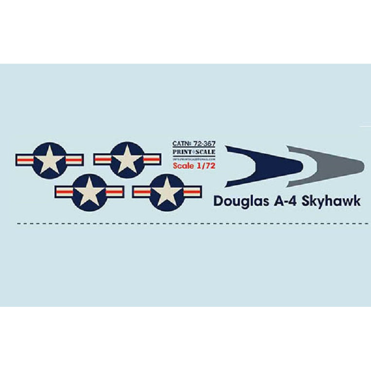 Print Scale 72-367 Decal 1:72 Douglas A4 Skyhawk, Part 1 In the complete set 1.5 sheets
