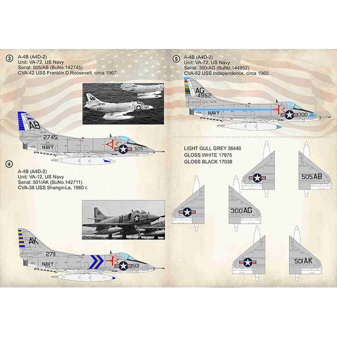 Print Scale 72-367 Decal 1:72 Douglas A4 Skyhawk, Part 1 In the complete set 1.5 sheets