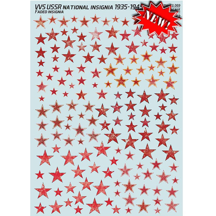 Print Scale 72-369 Decal VVS USSR Faded National Insignia 1935-1945 Scale 1:72 for Aircraft Plastic model kit