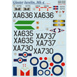 Print Scale 72-374 Decal Gloster Javelin Mk-4 Part 3 Scale 1:72 for Aircraft Plastic model kit