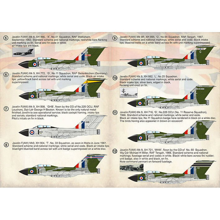 Print Scale 72-376 Decal Gloster Javelin, Part 5 In the complete set 2 sheets Scale 1:72