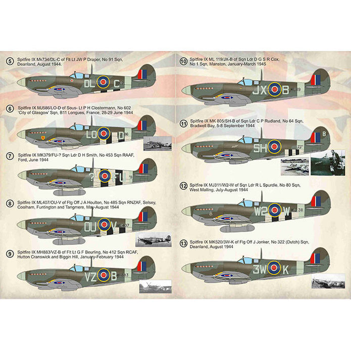 Print Scale 72-382 Decal Spitfire Aces of Northwest Europe 1944-45 Part 1 Scale 1:72 for Aircraft Plastic model kit