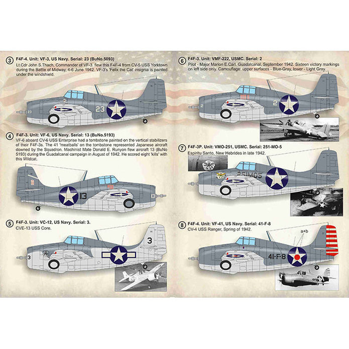 Print Scale 72-384 Decal Grumman F4F Wildcat Scale 1:72 for Aircraft Plastic model kit