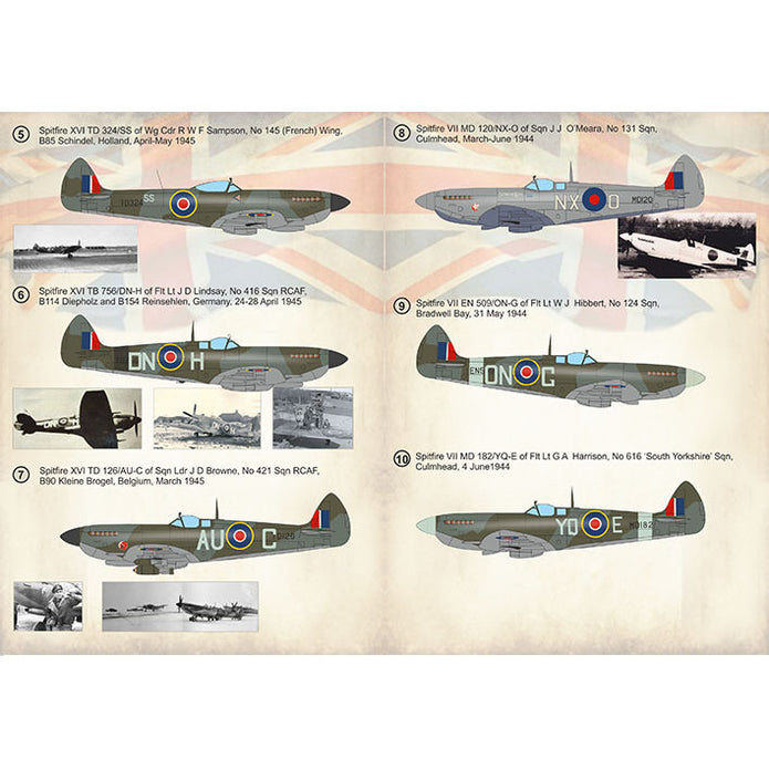 Print Scale 72-386 Decal Spitfire Aces of Northwest Europe 1944-45 Part 2 Scale 1:72 for Aircraft Plastic model kit