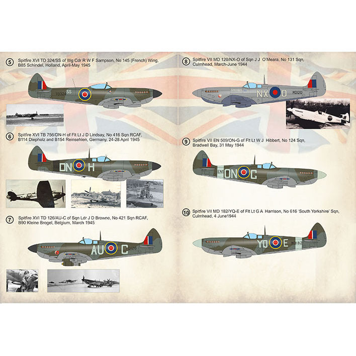 Print Scale 72-386 Decal Spitfire Aces of Northwest Europe 1944-45 Part 2 Scale 1:72 for Aircraft Plastic model kit