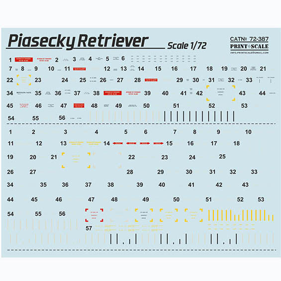 Print Scale 72-387 Decal Piasecky Retriever The complete set 1.5 leaf Scale 1:72 for Helicopter Plastic model kit