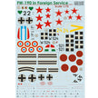 Print Scale 72-393 Decal FW-190 in Foreign Service Part 1 Scale 1:72 for Aircraft Plastic model kit