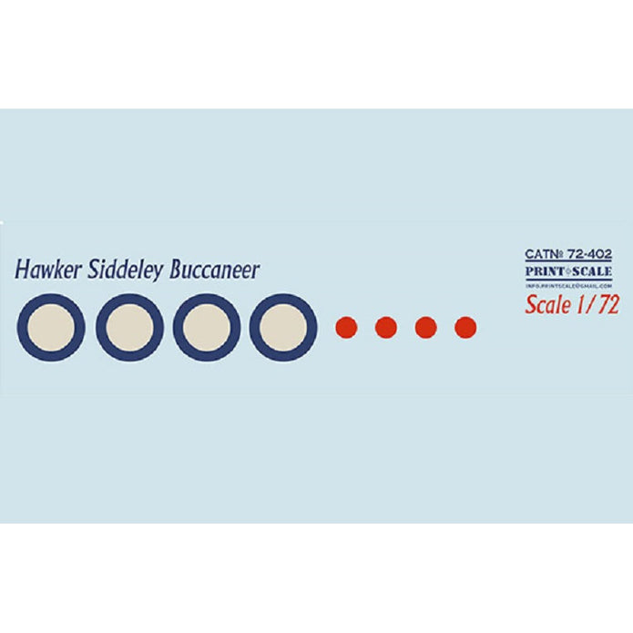 Print Scale 72-402 Decal 1:72 Hawker Siddeley Buccaneer Part 2 The complete set 1.5 leaf