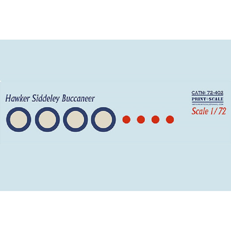 Print Scale 72-402 Decal 1:72 Hawker Siddeley Buccaneer Part 2 The complete set 1.5 leaf