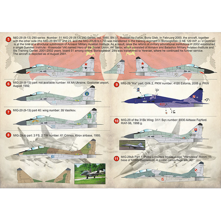 Print Scale 72-407 Decal MiG 29 Fulcrum Scale 1:72 for Aircraft Plastic model kit