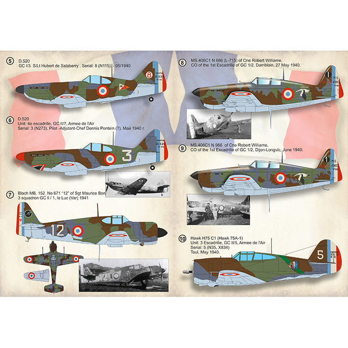 Print Scale 72-413 Decal Battle of France. 1940 Scale 1:72 for Aircraft Plastic model kit