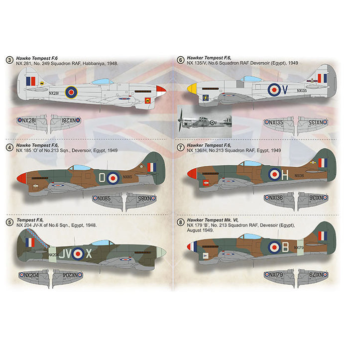 Print Scale 72-417 Decal Hawker Tempest F.6 Scale 1:72 for Aircraft Plastic model kit