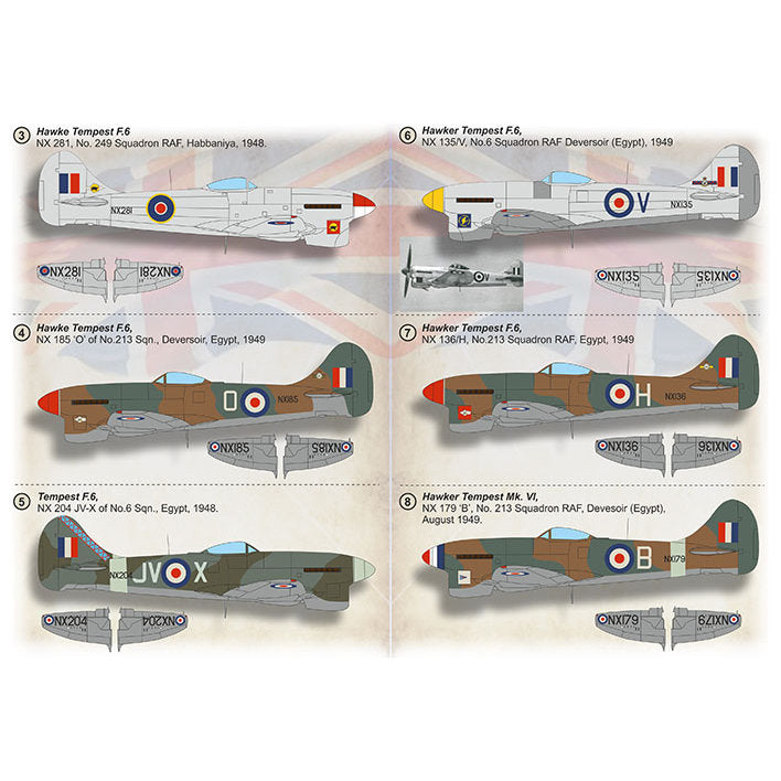 Print Scale 72-417 Decal Hawker Tempest F.6 Scale 1:72 for Aircraft Plastic model kit