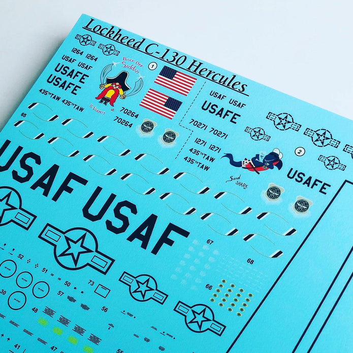 Print Scale 72-424 Decal Lockheed C-130 Hercules. Part 2 Scale 1:72 for Aircraft Plastic model kit