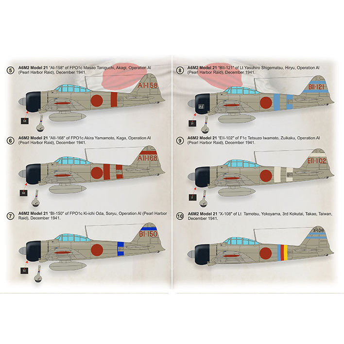 Print Scale 72-426 Decal A6M2 Zero-Sen Aces Part 1 Scale 1:72 for Aircraft Plastic model kit