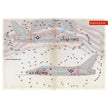 Print Scale 72-428 Decal F-100 Super Sabre. Technical stencils Scale 1:72 for Aircraft Plastic model kit