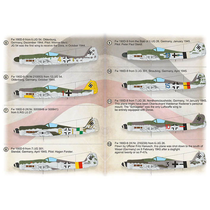 Print Scale 72-430 Decal FW-190 D-9 Part 2 Scale 1:72 for Aircraft Plastic model kit