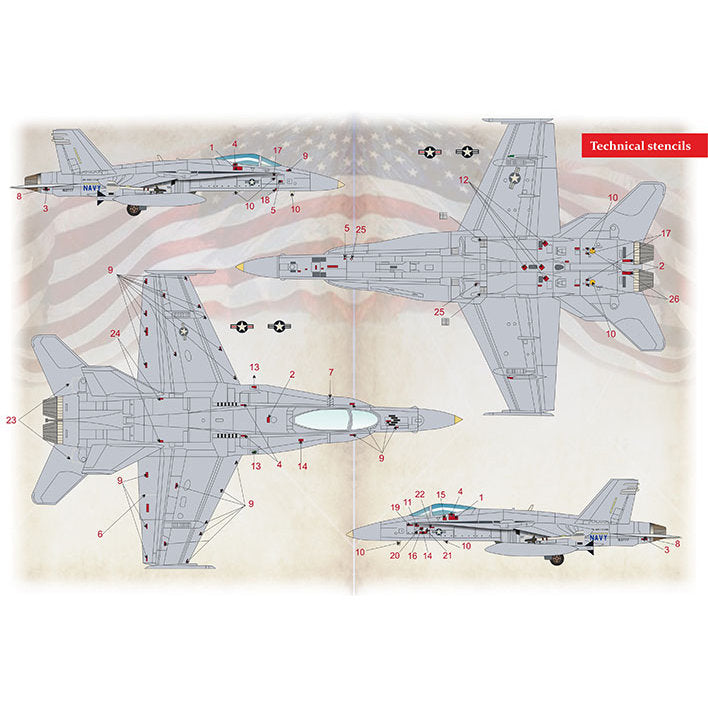 Print Scale 72-434 Decal McDonnell Douglas F/A-18 Hornet Scale 1:72 for Aircraft Plastic model kit