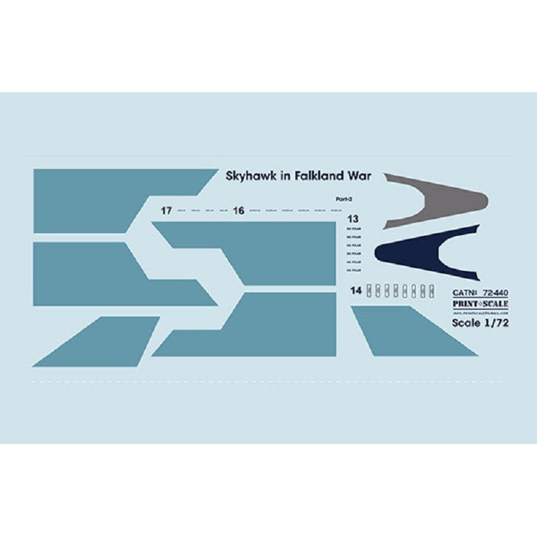 Print Scale 72-440 Decal 1:72 Skyhawk in Falkland War Part 2 The complete set 1.5 leaf