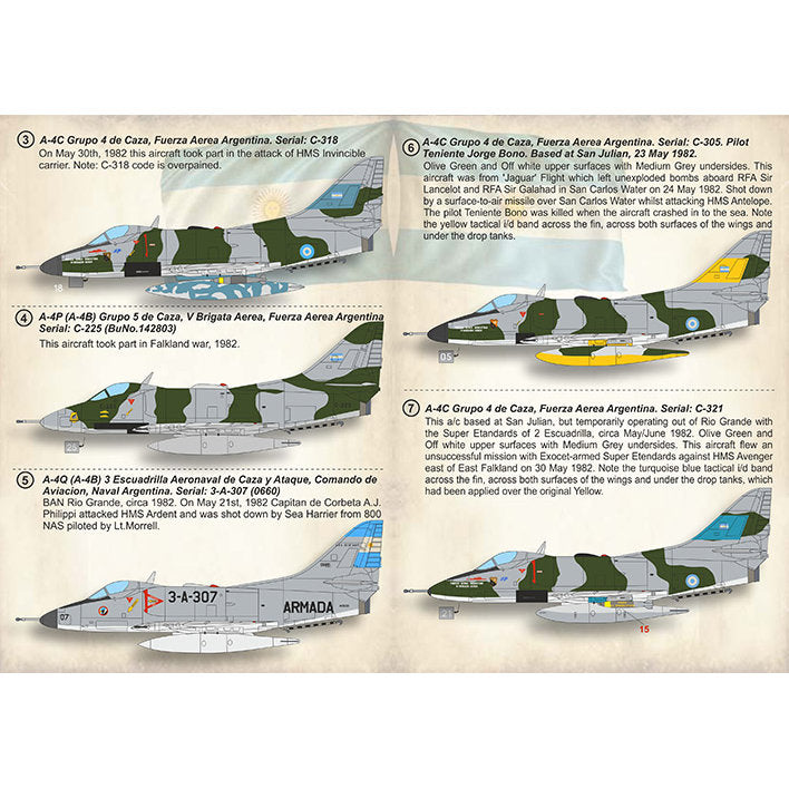 Print Scale 72-440 Decal 1:72 Skyhawk in Falkland War Part 2 The complete set 1.5 leaf