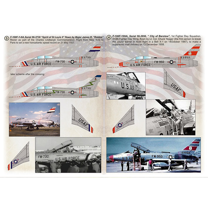 Print Scale 72-442 Decal 1:72 Record-Breaking F-100 Super Sabre The complete set 1.5 leaf